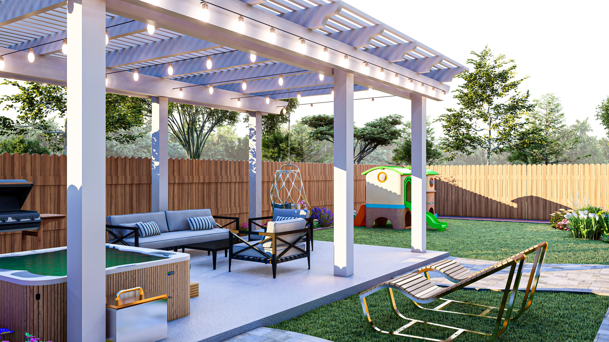 3d-rendered-small-backyard-patio-with-pergola-hot-tub